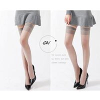 Tất đùi độ dày 15D trơn cao trên gối cực dai và đẹp - Ghi tro