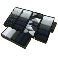 Tất họa tiết cao cổ nam 100% cotton thoáng mát [Set 5 đôi]