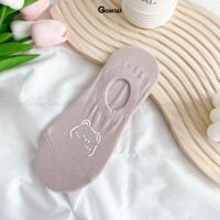 Tất lười nữ mùa hè họa tiết gấu cute, vớ mang giày búp bê chất liệu cotton mềm mại, thoáng khí - HAIGAU-UYE-7009-1DOI - Hồng