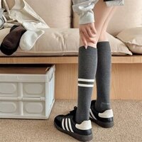 Tất Mekki cao cổ 2 sọc ngang