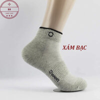 Tất nam cổ trung cao cấp 100 Cotton khô thoáng - Màu Xám Bạc