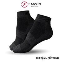 Tất nam cổ trung Fasvin mềm mịn co giãn tốt TN21902.HN - Ghi đậm.1 - Freesize