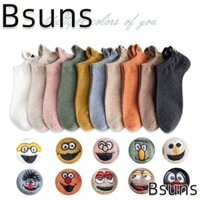 Tất ngắn hoạt hình BSUNS, Tất thuyền đến chân miệng nông, Tất Cotton dễ thương Nhật Bản ngộ nghĩnh dành cho nữ