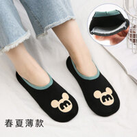 Tất người lớn mùa thu đế dày cách nhiệt Giày thể dục nam nữ người lớn Tất chống trượt đế mỏng mùa xuân hè tất sàn thoáng khí