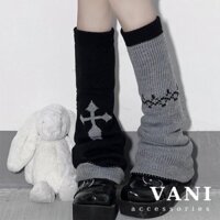 Tất Ống Chân Dệt Kim Ống Loe Y2K Nhiều Họa Tiết - Vani Store - TAT00264