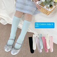 Tất ống dài cho bé mùa xuân và mùa thu 100% cotton cho bé trai và bé gái