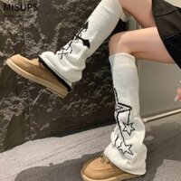 Tất ống dài MISUPS, Hàng dệt kim ống rộng dệt kim Lolita mát ngọt ngào, Punk cay cho bé gái Y2K tay bắp chân