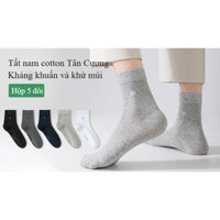 Tất Pierre Cardin - SET 5 đôi tất nam cổ trung, cotton cao cấp