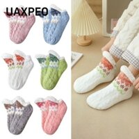 Tất sàn UAXPEO, Tất giữ nhiệt dày ấm áp mùa đông, Tất mềm chống trượt hữu ích tại nhà