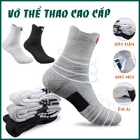 Tất Thể Thao Chống Trơn Trượt TV/02, Vớ Cổ Ngắn Cao Lửng Chạy Bộ Bóng Đá Bóng Rổ Tennis Cầu Lông Cao Cấp Dày Thấm Hút Mồ Hôi, Thoáng Khí