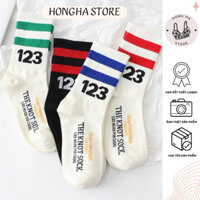 Tất Thể Thao Nam Nữ Cổ Cao Nhiều Màu Vớ Unisex Cổ Cao [HONGHASTORE]