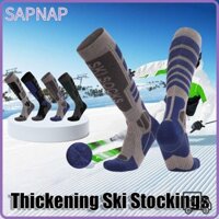 Tất trượt tuyết SAPNAP, Tất thể thao ngoài trời thoáng khí bằng len Merino, Tất dài cao đến đầu gối thấm mồ hôi ấm áp