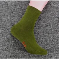 Tất vớ cao cổ nam trung niên dày dặn thấm hút mồ hôi bảo vệ lao động chống mòn - Màu xanh quân đội