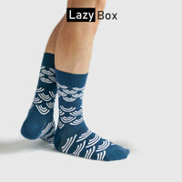 Tất vớ dài cao cấp chất liệu cotton họa tiết màu sắc - Mẫu 2