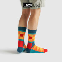 Tất vớ dài cao cấp chất liệu cotton họa tiết màu sắc - Mẫu 3