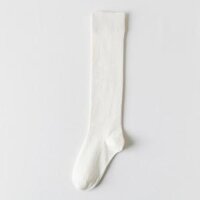 Tất vớ len dài cho nữ, tất dài qua gối phong cách Hàn Quốc trẻ trung, năng động, mềm ấm và nhiều màu - Trắng - Tất dài ngang gối