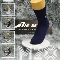 Tất Vơ nam cổ trung Cotton M201 kháng khuẩn khử mùi. Trắng, Đen, Xanh đen, Xám - Xanh đen - Free Size