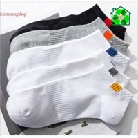 Tất Vớ Nam Nữ Cotton Cổ Ngắn Hàn Quốc - Tất Vớ Cổ Thấp Unisex Thấm Hút Mồ Hôi Cực Tốt - Xám trơn