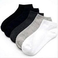 Tất Vớ Nam Nữ Cotton Cổ Ngắn Hàn Quốc - Tất Vớ Cổ Thấp Unisex Thấm Hút Mồ Hôi Cực Tốt - Trắng Trơn