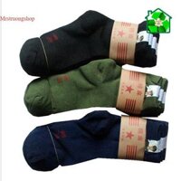 Tất Vớ Nam Nữ Cotton Cổ Ngắn Hàn Quốc - Tất Vớ Cổ Thấp Unisex Thấm Hút Mồ Hôi Cực Tốt - Đen trơn