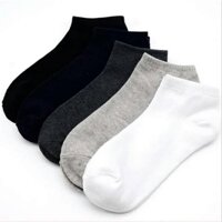 Tất Vớ Nam Nữ Cotton Cổ Ngắn Hàn Quốc - Tất Vớ Cổ Thấp Unisex Thấm Hút Mồ Hôi Cực Tốt - Trắng Trơn
