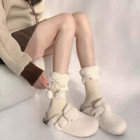 Tất vớ nữ cao cổ viền bông quả bông lúc lắc buộc nơ dễ thương Yannie Lolita