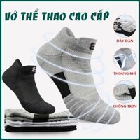 Tất Vớ Thể Thao Chạy Bộ TV/01 Chống Trơn Trượt Cổ Ngắn Cao Lửng, Tất Vớ Bóng Đá Bóng Rổ Tennis Cầu Lông Cao Cấp Dày Thấm Hút Mồ Hôi, Thoáng Khí