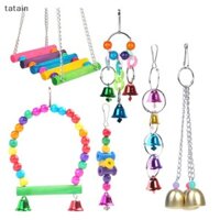 Tatain 5 / 6 Chiếc Lồng Chim Đồ Chơi Cho Vẹt Nhai Treo Hạt Gỗ Bóng Chuông Đồ Chơi VN