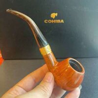 Tẩu hút cigar và thuốc sợi gỗ thạch nam cán sừng TS29