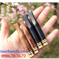 Tẩu hút thuốc lá điếu bằng gỗ mun/ đàn hương A60 (có lõi lọc)