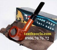 Tẩu hút thuốc lá sợi bằng gỗ đàn hương đỏ DH L200DH cán thẳng (Apple bent)