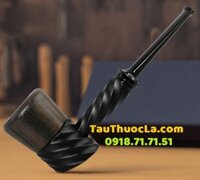 Tẩu hút thuốc lá sợi JE-578 than kim loại, cối mun có thể tháo rời