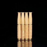 Tẩu lọc thuốc gỗ A35 - Large boxwood wood carved solid wood cigarette holder Ruili boutique removable cleaning dual filter cigarette holder direct sales