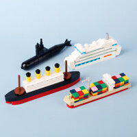 Tàu ngầm Titanic, mô hình tàu, cảnh xe con, các hạt nhỏ, các khối xây dựng, Tương thích với Lego, các chàng trai và cô