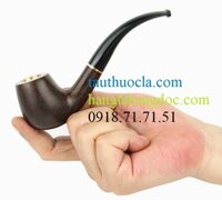 Tẩu pipe gỗ mun cối đồng 3 in 1 hút thuốc lá sợi & cắm điếu MU-301