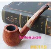 Tẩu pipe thạch nam TNY-246 cán sừng bò Yak (Tây Tạng)