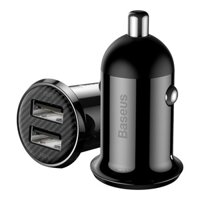 Tẩu sạc 2 cổng USB dùng trên xe hơi Baseus Grain Pro Car Charger (5V/ 4.8A, Dual USB Port Auto Quick charger)