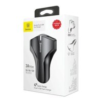 Tẩu sạc Baseus Rocket Dual -USB cho xe ô tô , hỗ trợ sạc nhanh tối đa 18W cho điện thoại iPhone/Samsung/Xiaomi/ Nokia...