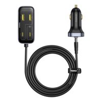 Tẩu Sạc Cho Ô Tô Baseus BackseatPal L1 In-vehicle 3U+3C 110W (with 1.5m Extension Cord Cable)