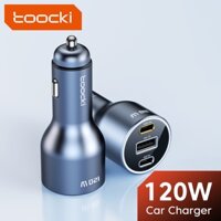 Tẩu Sạc Điện Thoại Nhanh 120W QC3.0 PD3.0 PD3.0 USB Type C Màn Hình Kỹ Thuật Số Cho Xe Hơi