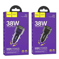 Tẩu Sạc Hoco QC 3.0 38W Có 2 Cổng USB & Type-C Sạc Nhanh PD 20W Cho Xe Hơi