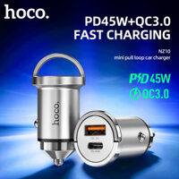 TẨU SẠC NHANH 45W - HOCO NZ10 TRÊN Ô TÔ 2 CỔNG [ USB VÀ TYPEC ] (PD45W + Qc3.0) - SẠC ĐỦ DÒNG XIAOMI ,SAM SUNG,LINGHNING