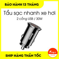 Tẩu sạc nhanh cho xe hơi Baseus Car Charger Dual USB QC 3.0 30W Max SCP / PE+ / AFC