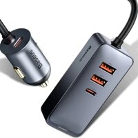 Tẩu sạc nhanh mở rộng 4 cổng 120W Baseus Share Together PPS multi-port Fast charging car charger with extension cord