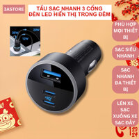 Tẩu sạc nhanh ô tô Anker 67W 3 cổng A2736 sạc PD 20w 35w cho nhiều thiết bị điện thoại 3astore