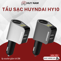 Tẩu Sạc Nhanh Ô Tô HY10 Chính Hãng Hyundai - Có Đèn Led Báo Điện 1 Đầu Tẩu Và 3 Đầu USB