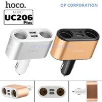 Tẩu sạc nhanh oto 4 cổng Hoco UC206 plus - cốc sạc 4 in 1 2 cổng usb 2 cổng chia trên ô tô xe hơi