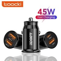 Tẩu sạc nhanh Toocki QC3.0 45W PD cổng USB nhiều loại tùy chọn cho Xiaomi Huawei Samsung
