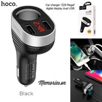 Tẩu sạc nhanh xe hơi Hoco Z32 Speed Up USB QC3.0 Công suất 18W, Z29 (1 Cổng Tẩu Sạc ô tô, 2 USB, đèn led) chính hãng