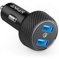 Tẩu sạc ô tô Anker PowerDrive Speed 2 - A2228 ,Quick Charge 3.0 39W , 2 cổng USB